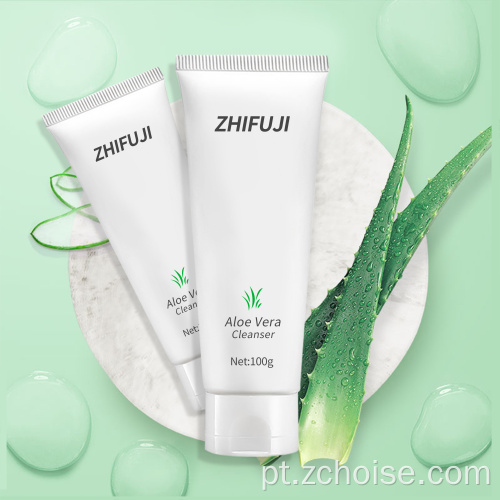 gel facial aloe vera espuma de limpeza facial